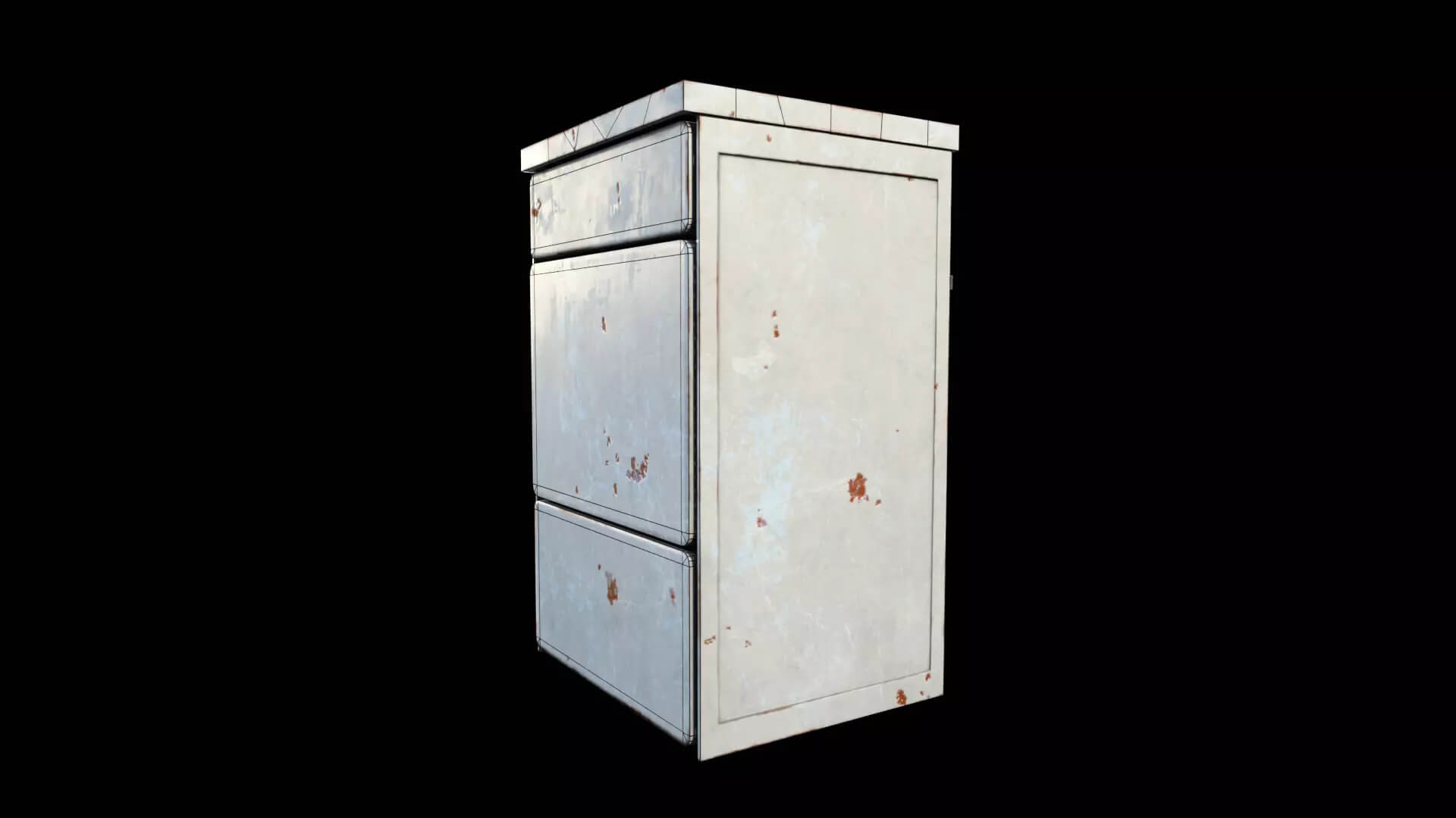 Old Electric Stove & Oven - Weathered PBR Low-Poly 3D Mo 3D Model