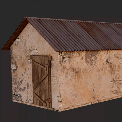 Old House Low-Poly PBR 3D Model