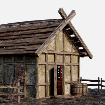 Old Medieval House Building 4K PBR