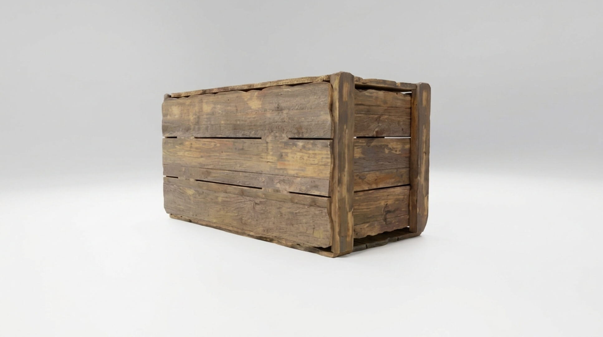 Old Rustic Wooden Crate PBR 3D Model 3D Model