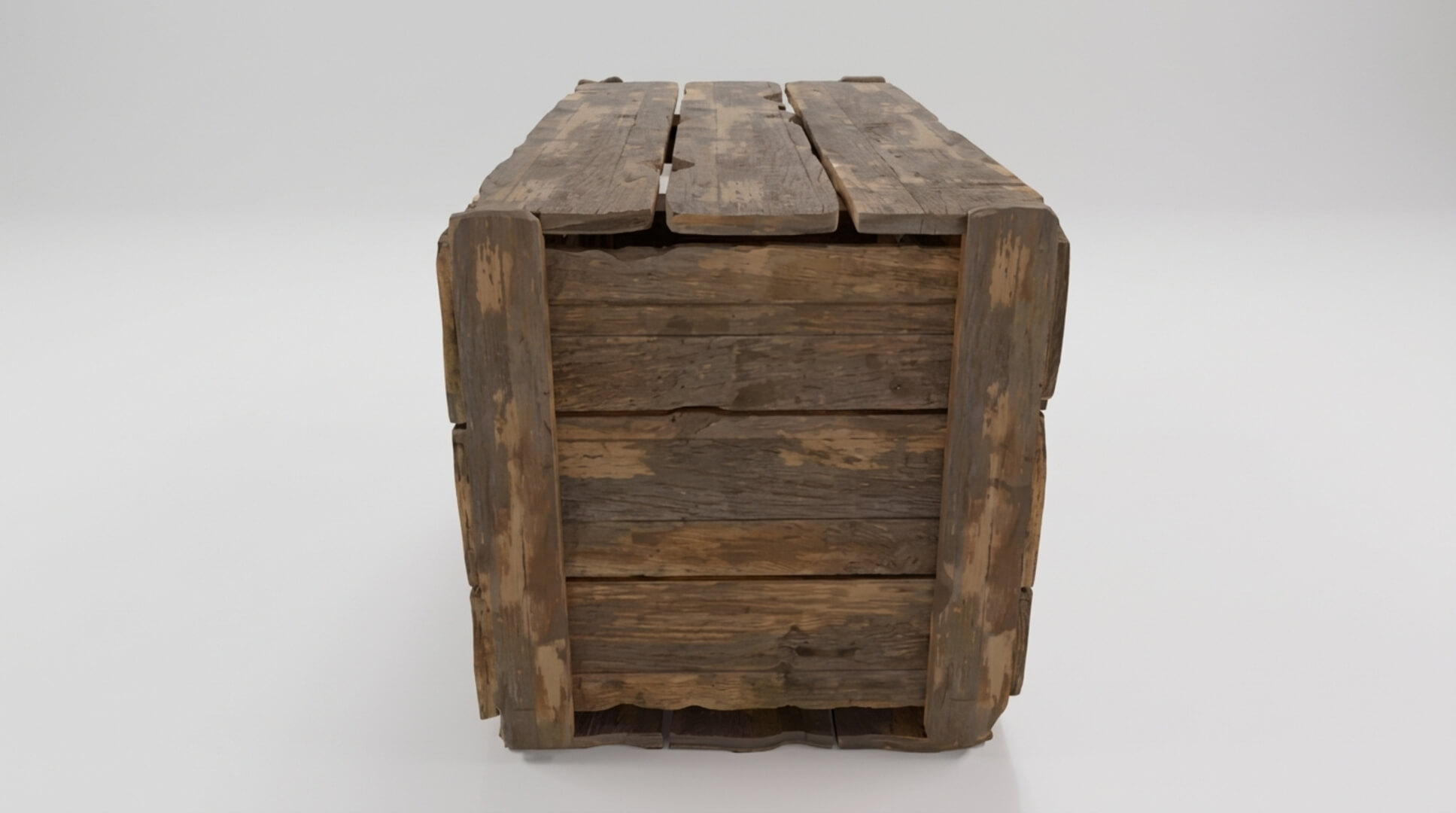 Old Rustic Wooden Crate PBR 3D Model 3D Model