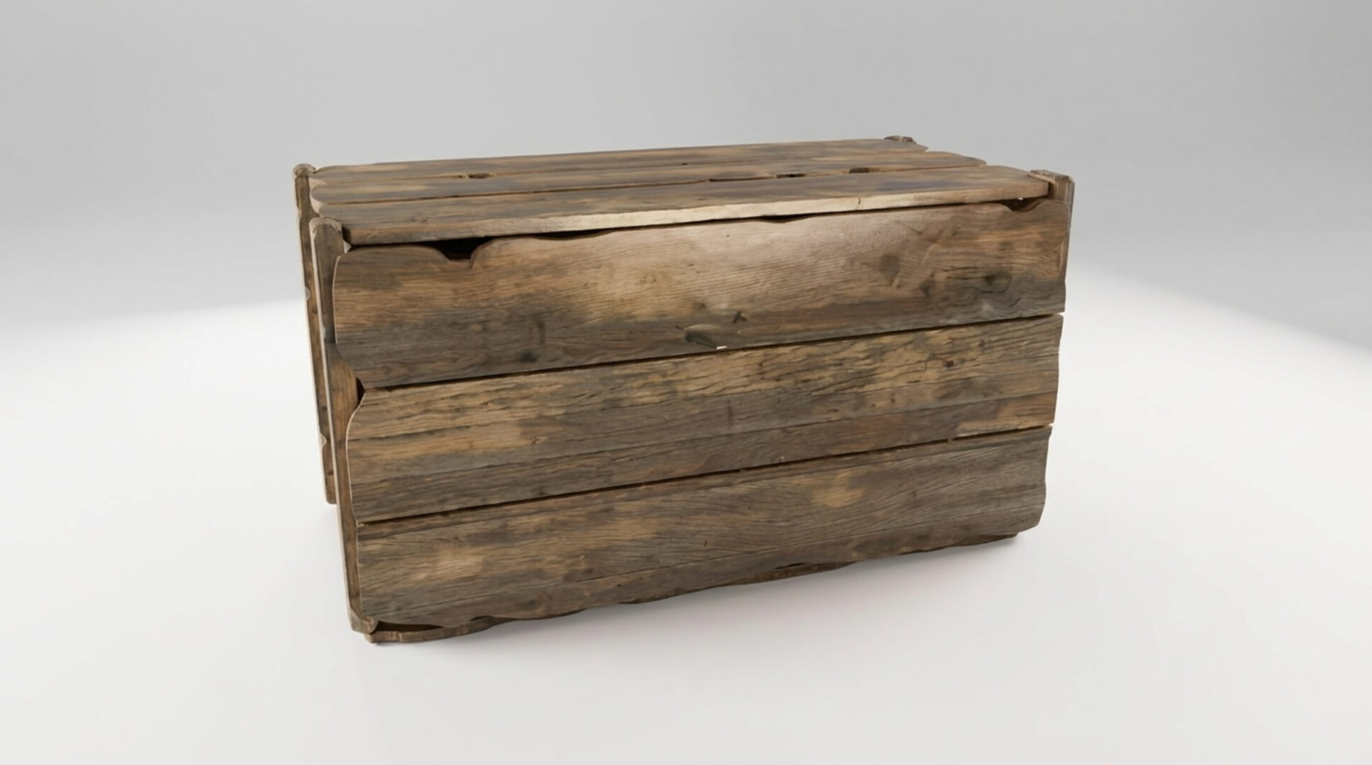 Old Rustic Wooden Crate PBR 3D Model 3D Model