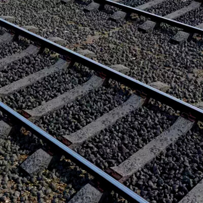 Railway Track Section with PBR Materials - Low-Poly 3D Model