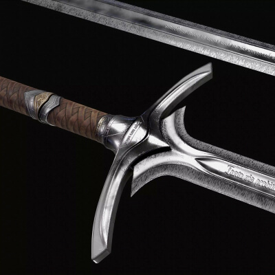 Realistic Medieval Sword - Low-Poly PBR 3D Model