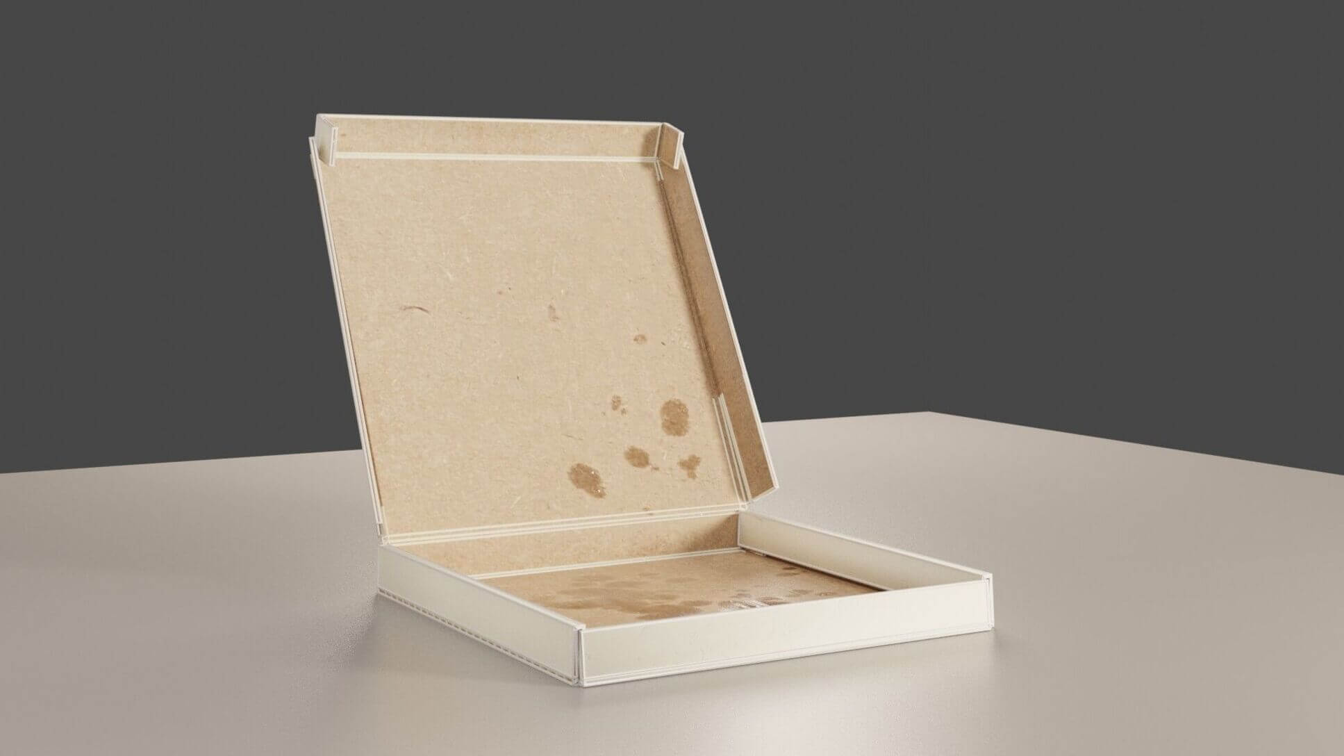 Rigged Folding Pizza Box 12-Inch - Low-Poly PBR 3D Model 3D Model