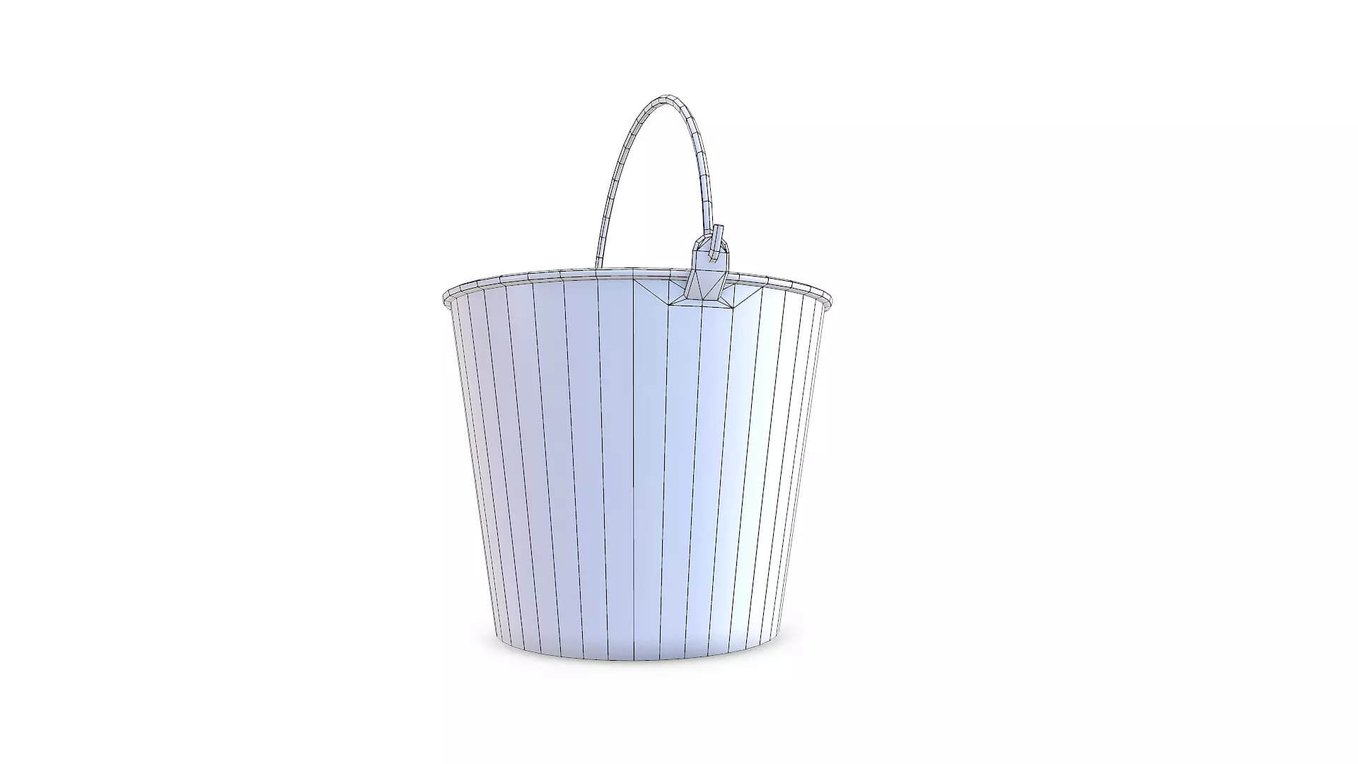 Rusty Metal Bucket Low-Poly PBR 3D Model 3D Model