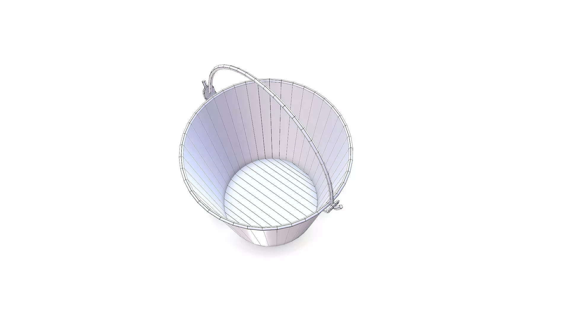 Rusty Metal Bucket Low-Poly PBR 3D Model 3D Model