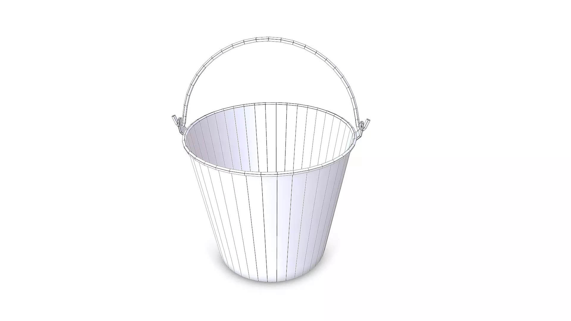 Rusty Metal Bucket Low-Poly PBR 3D Model 3D Model