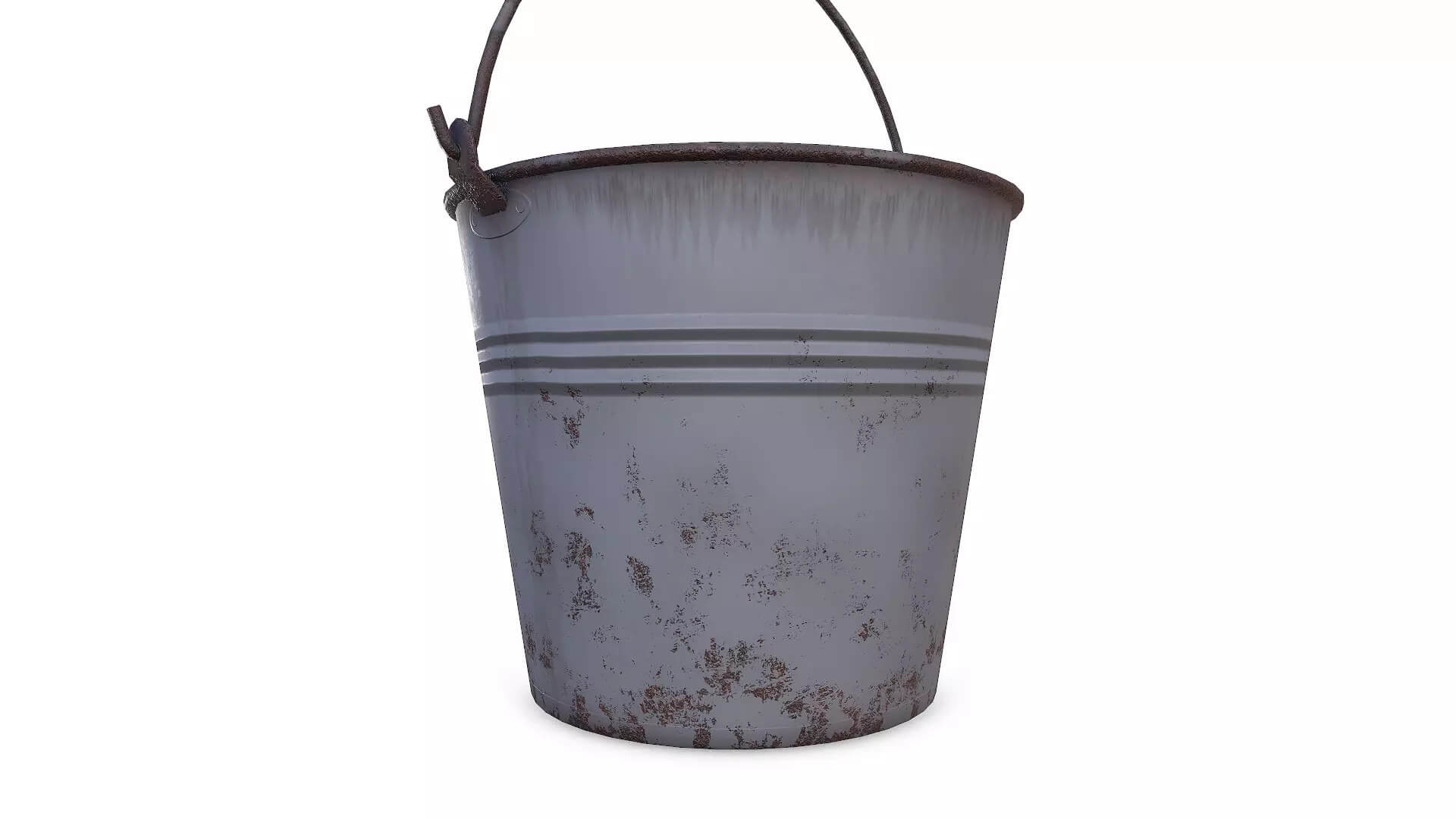 Rusty Metal Bucket Low-Poly PBR 3D Model 3D Model