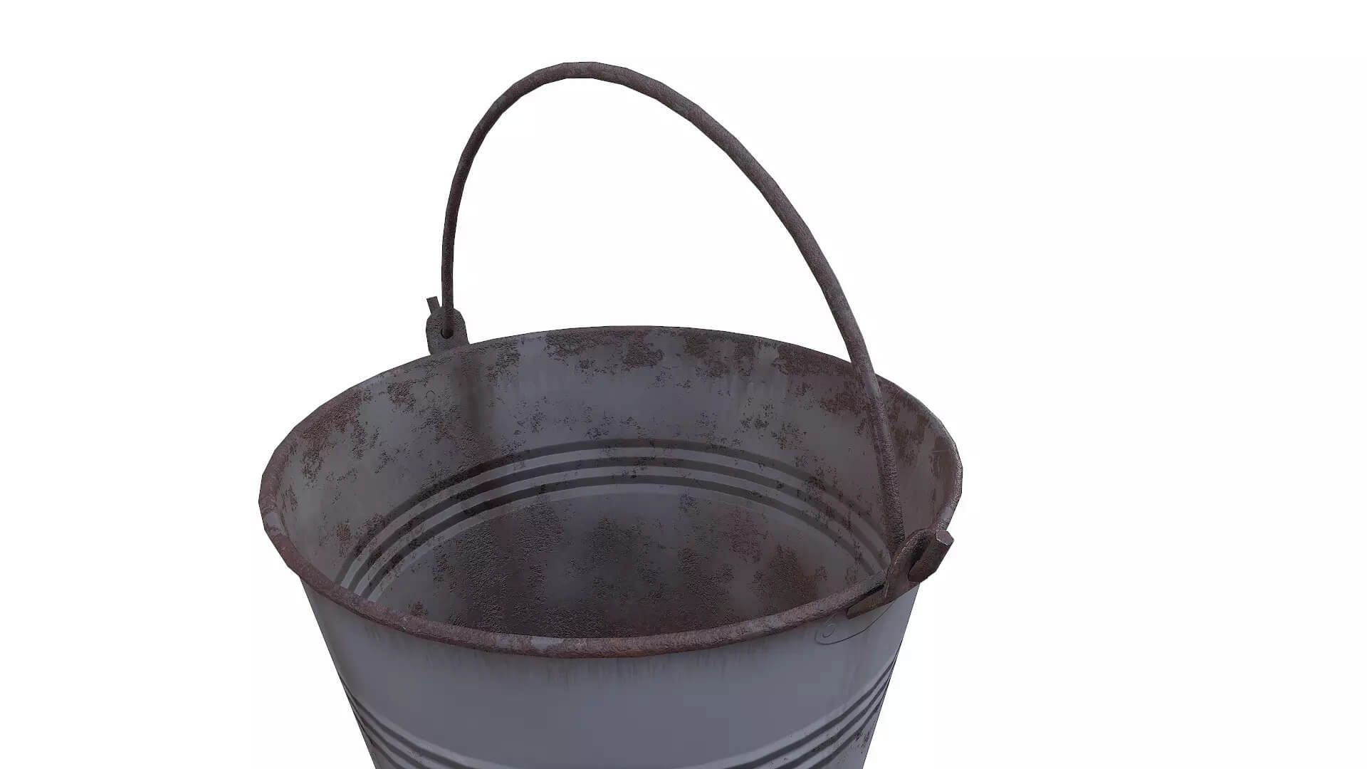 Rusty Metal Bucket Low-Poly PBR 3D Model 3D Model