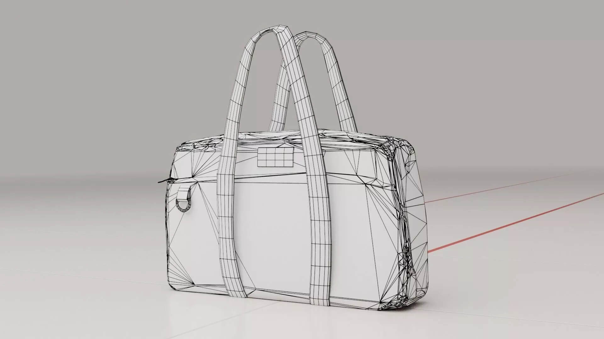 Shoulder Bag Schoolbag Oxford Cloth Handheld Luggage Bag PBR 3D Model