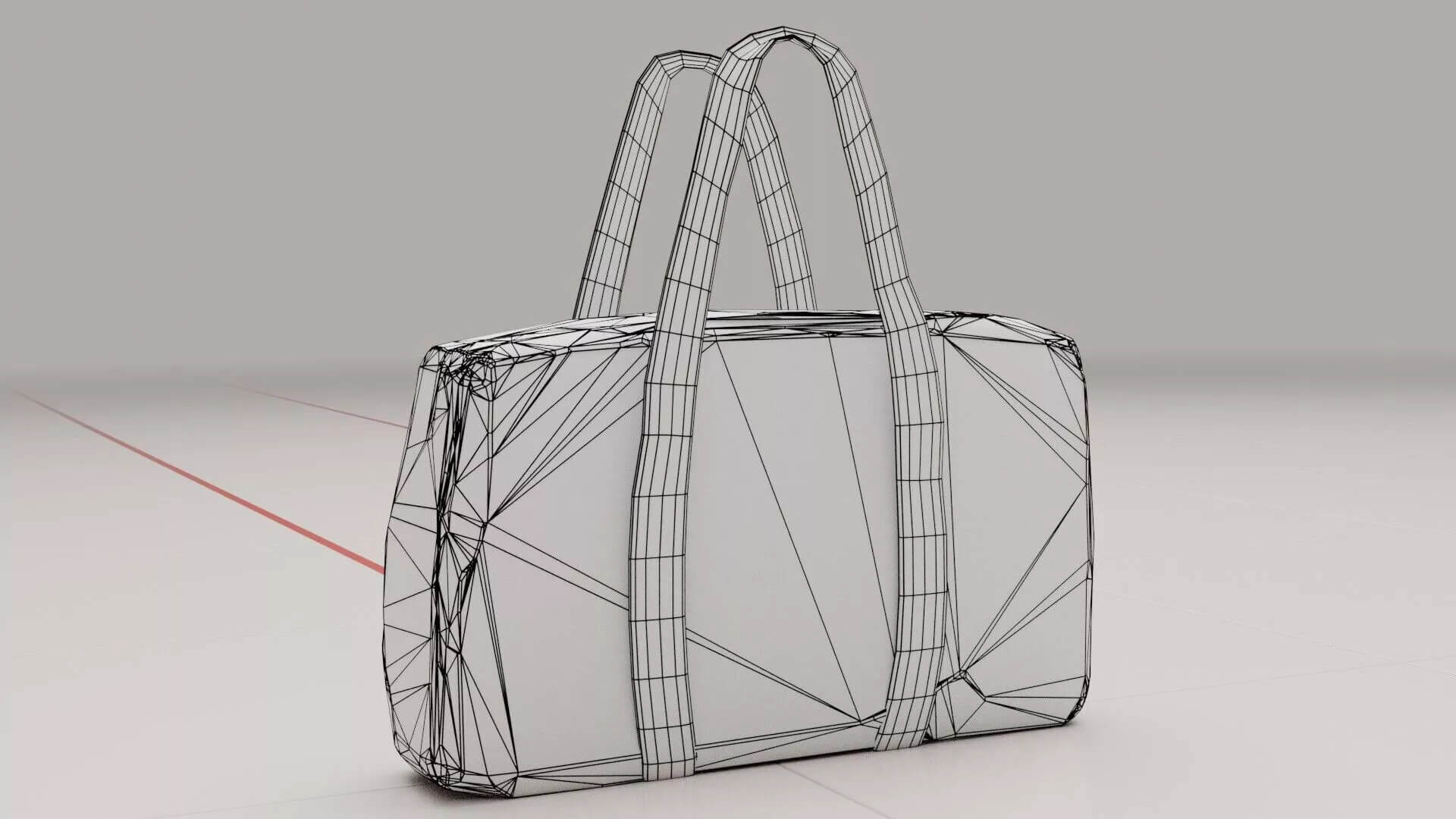Shoulder Bag Schoolbag Oxford Cloth Handheld Luggage Bag PBR 3D Model