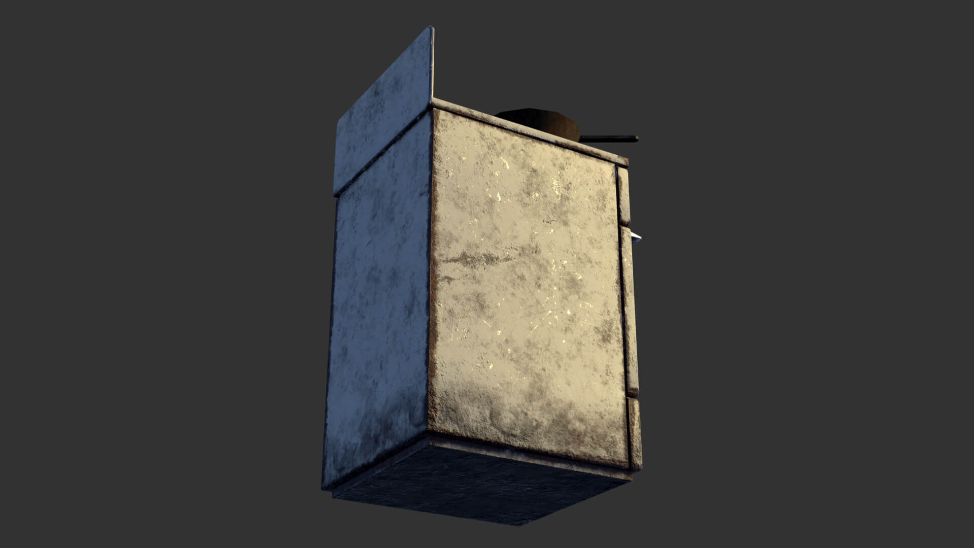 Soviet Gas Stove with Rusty Frying Pan &ndash Low-Poly PBR 3D Model