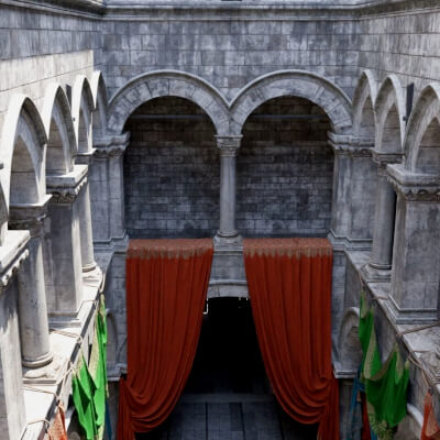 Sponza Atrium - PBR 3D Scene
