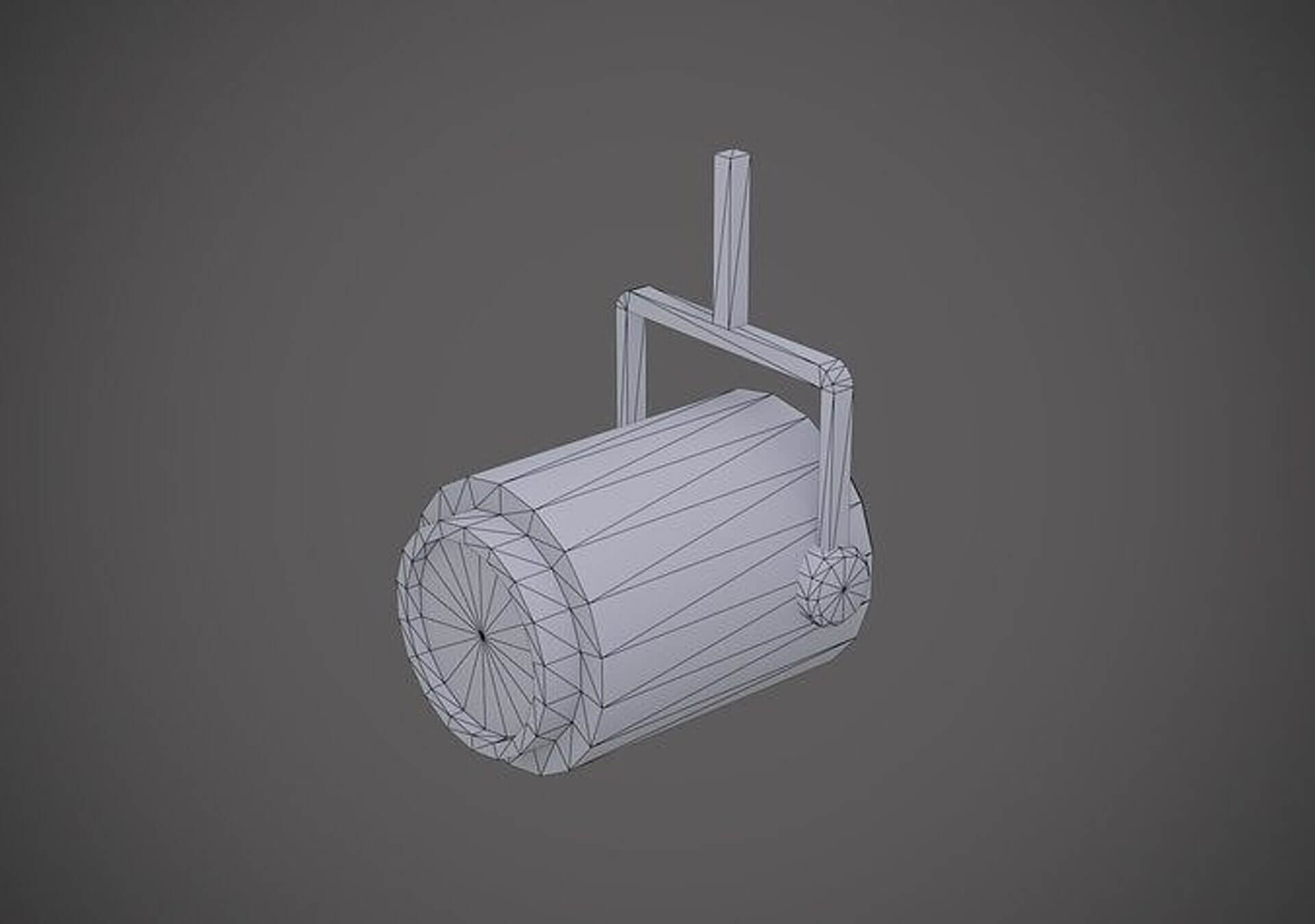 Spotlight and Structure - Low-Poly PBR 3D Model 3D Model