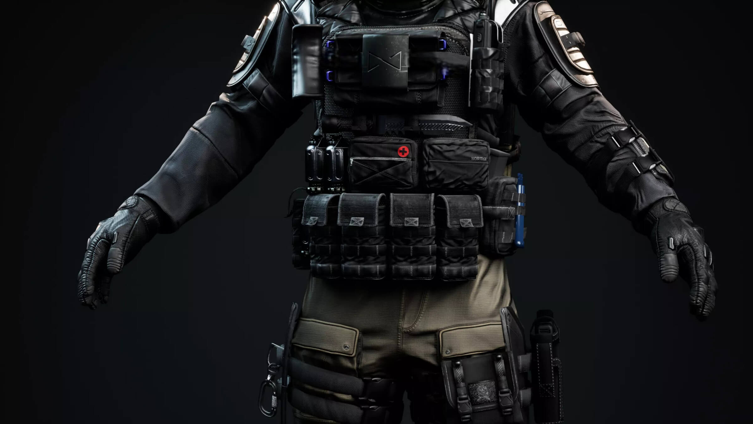 Tactical Soldier Outfit for Unreal Engine MetaHuman - PBR 3D 3D Model