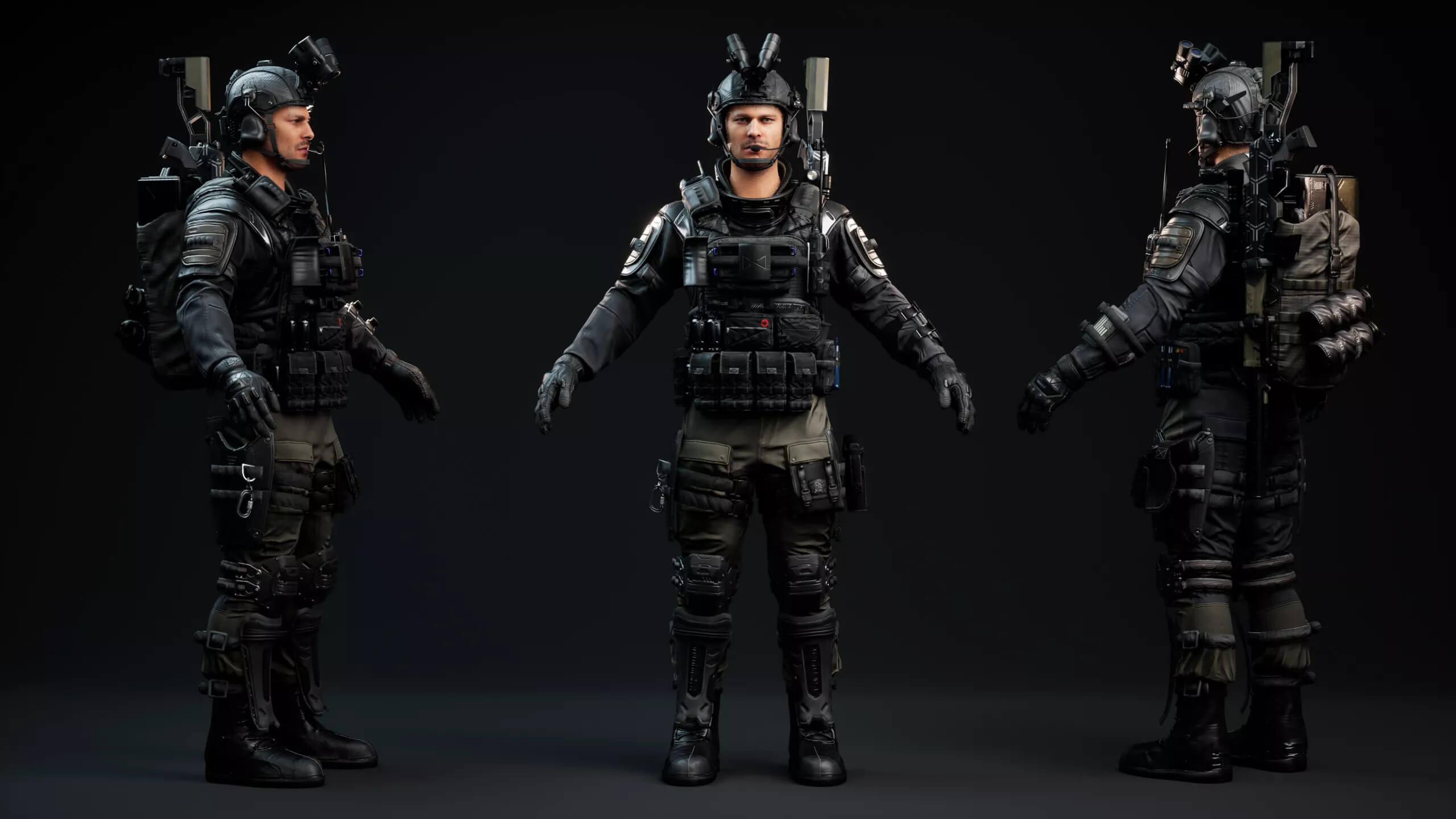 Tactical Soldier Outfit for Unreal Engine MetaHuman - PBR 3D 3D Model