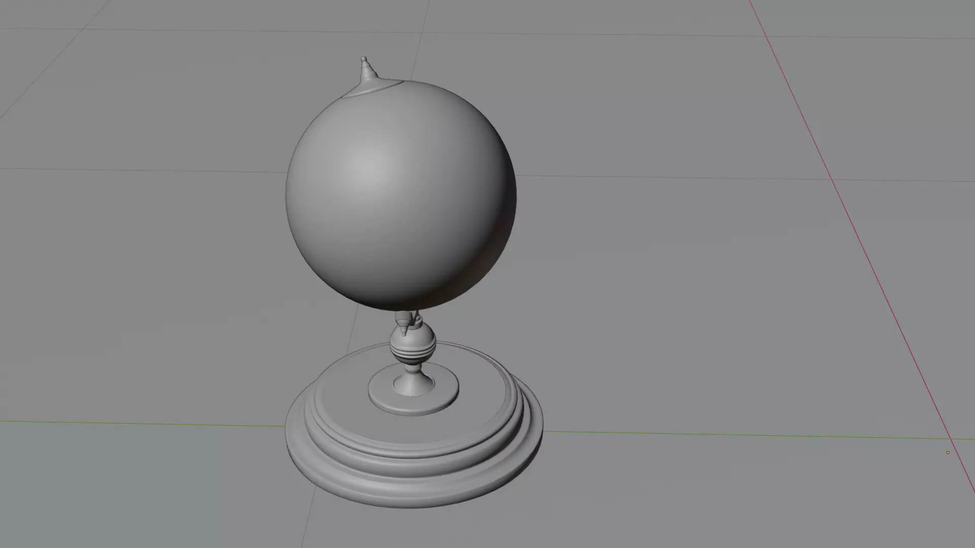 Vintage Desk Globe - Subdivision-Ready PBR 3D Model 3D Model