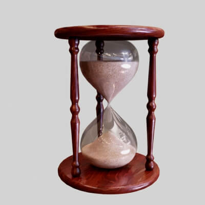 Vintage Wooden Hourglass 3D Model (Sand Timer)