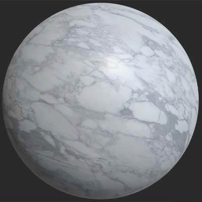 White Gray Marbel Seamless 4K PBR Texture