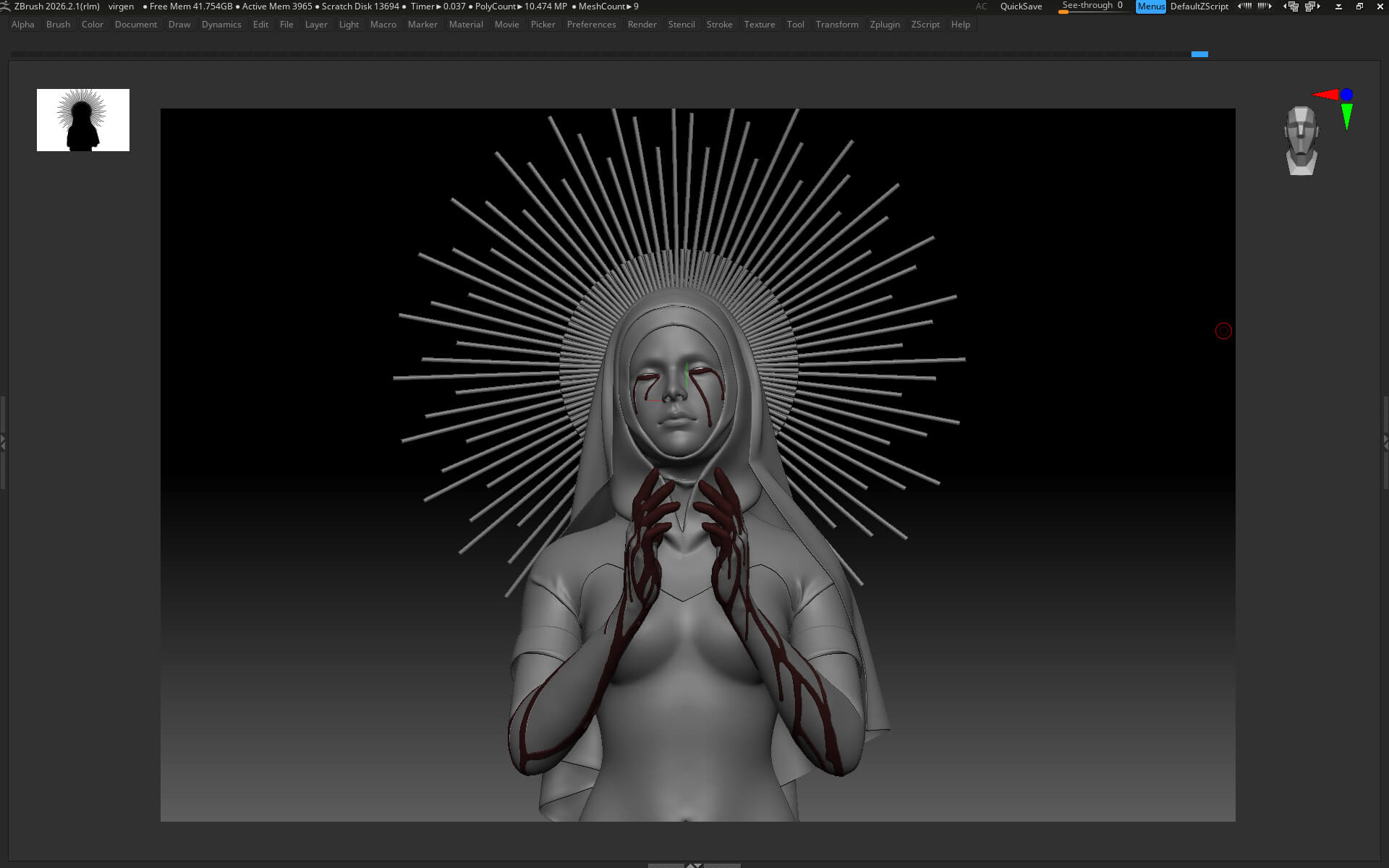 In the Name of the Father 3D Render, Digital Artwork by oveja_aburrida