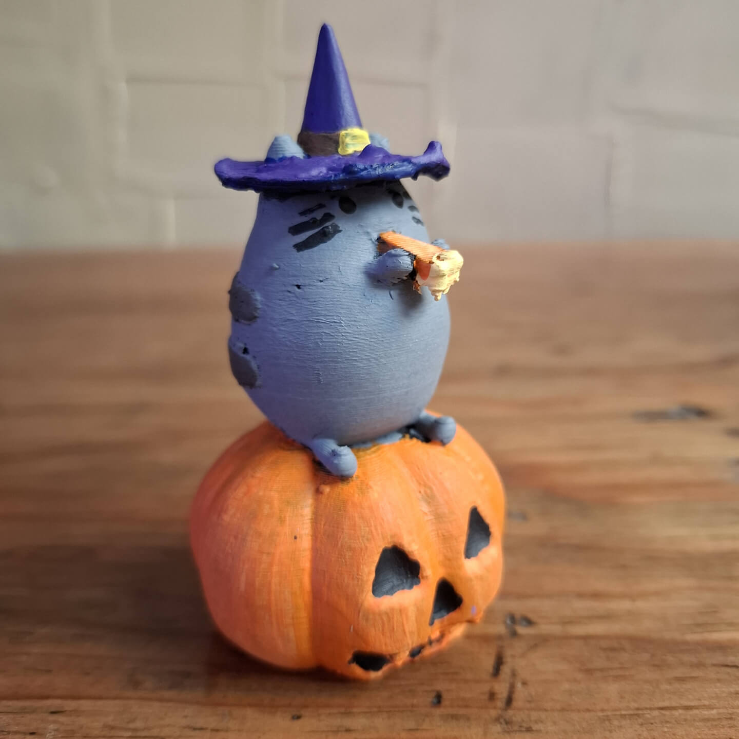 Pusheen Eating Pumpkin Pie 3D Render, Digital Artwork by PaburoVIII