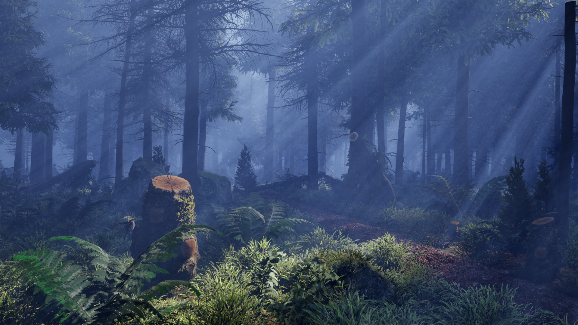 The Silent Path A PCG Forest 3D Render, Digital Artwork by PaburoVIII