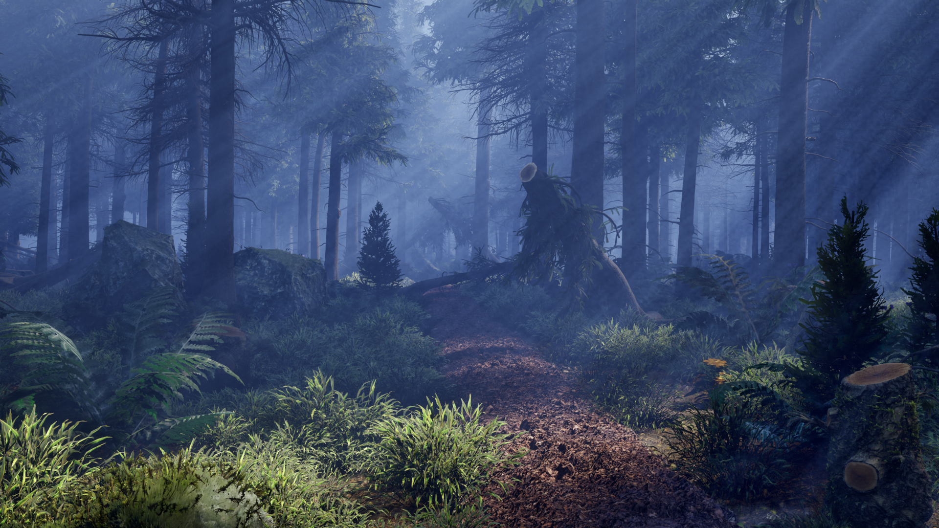 The Silent Path A PCG Forest 3D Render, Digital Artwork by PaburoVIII