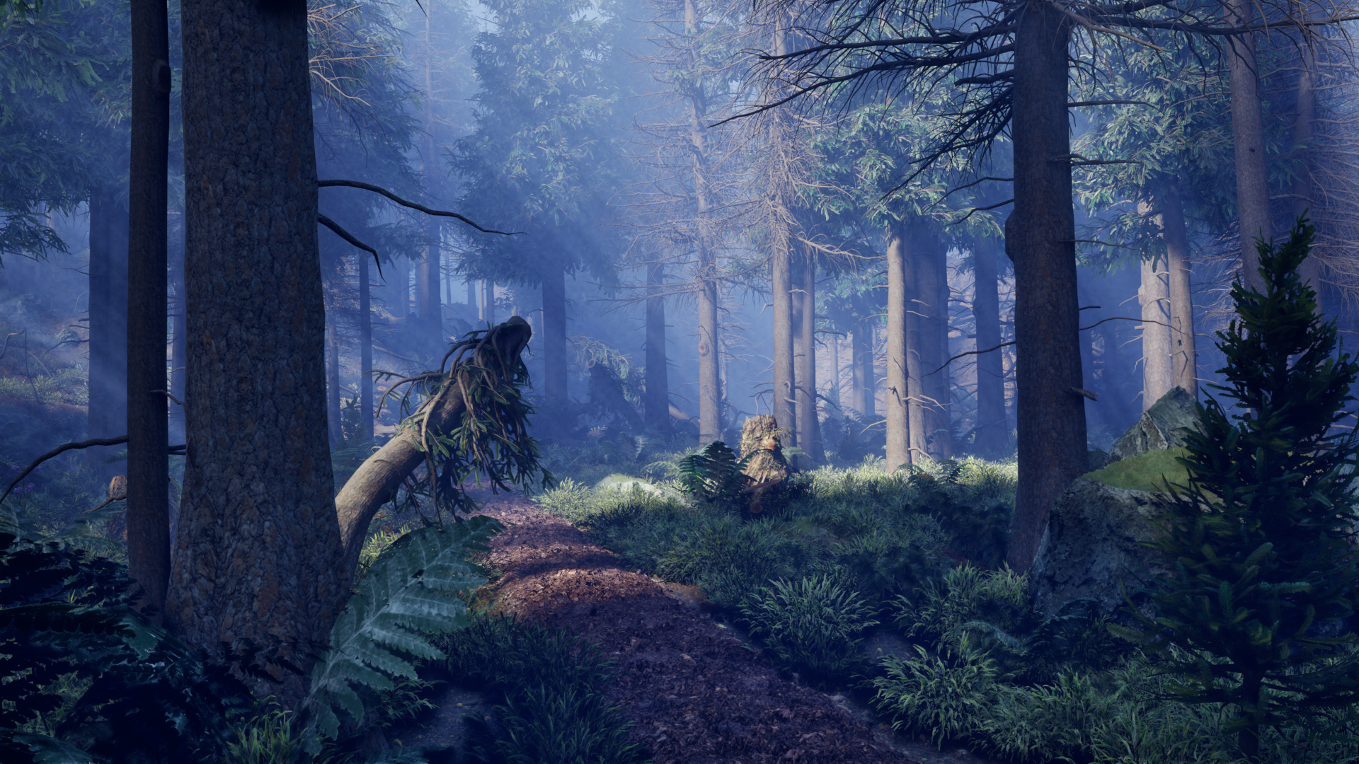 The Silent Path A PCG Forest 3D Render, Digital Artwork by PaburoVIII