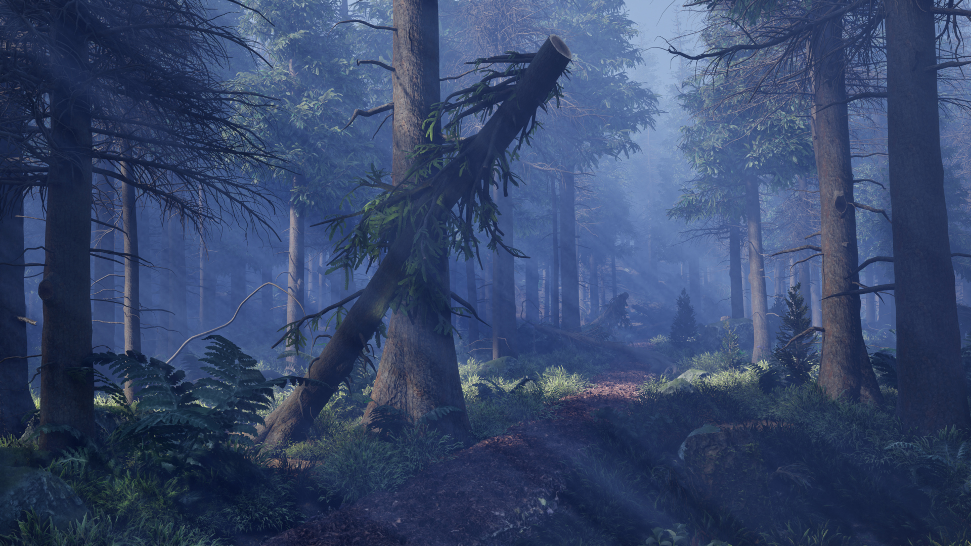 The Silent Path A PCG Forest 3D Render, Digital Artwork by PaburoVIII