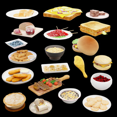 Food 3D Model Pack 3D Model