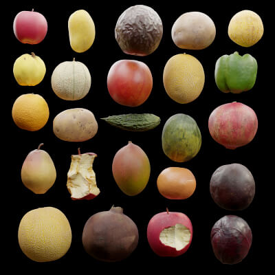 Fruits & Vegetables 3D Model Pack