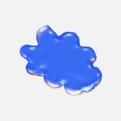 Clouds Red Blue 3D Model 3D Model