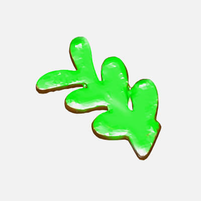 Leaves Green Shape 3D Model 3D Model