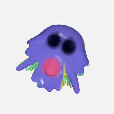 Octopus Monster Horns 3D Model 3D Model