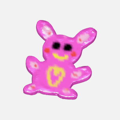 Teddy Bear Pink 3D Model