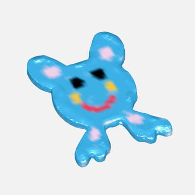 Toy Blue Teddy Bear 3D Model