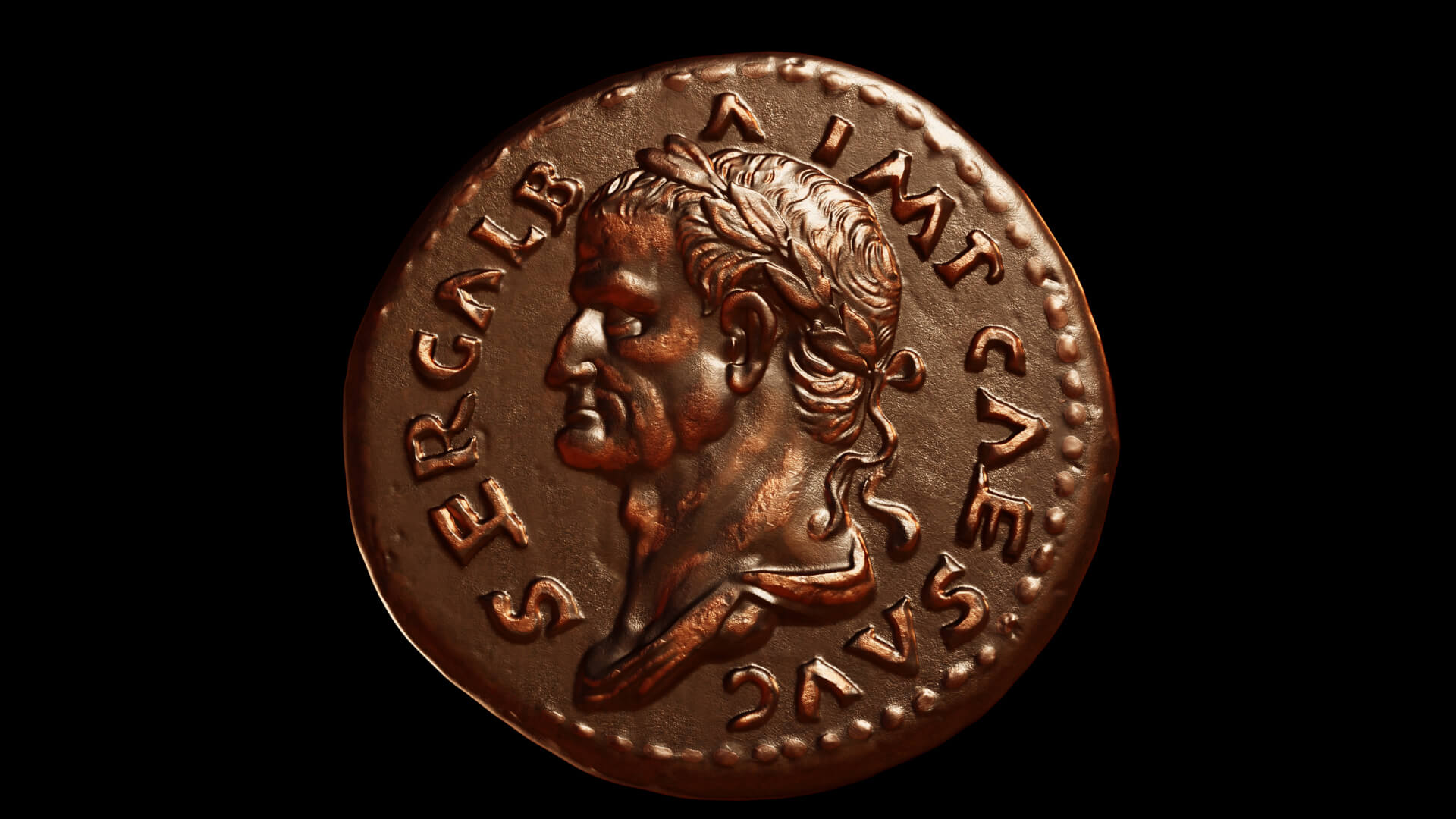 Galba Coin Printable 3D Model