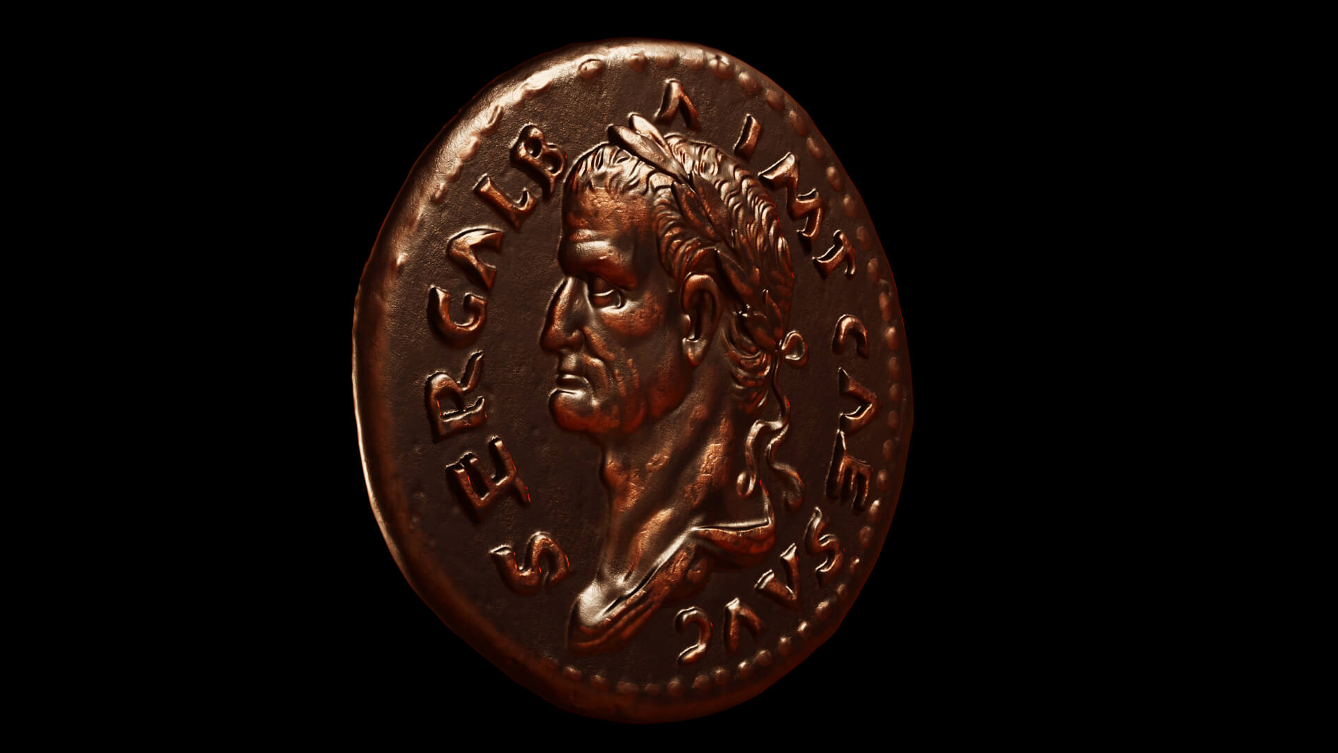 Galba Coin Printable 3D Model