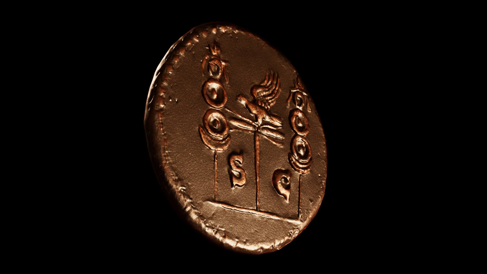 Galba Coin Printable 3D Model