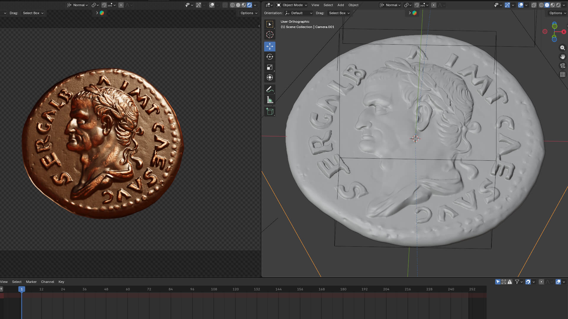 Galba Coin Printable 3D Model