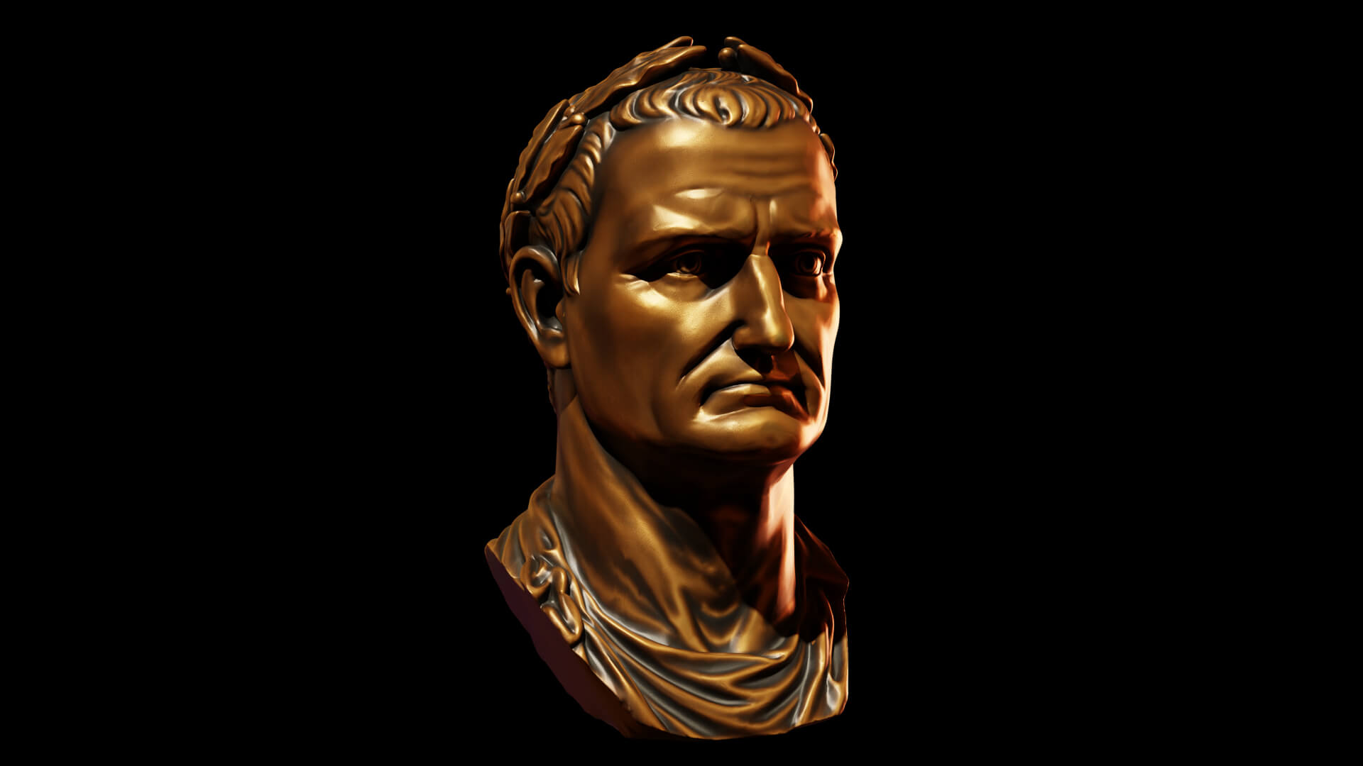 Galba Head Bronze 3D Model