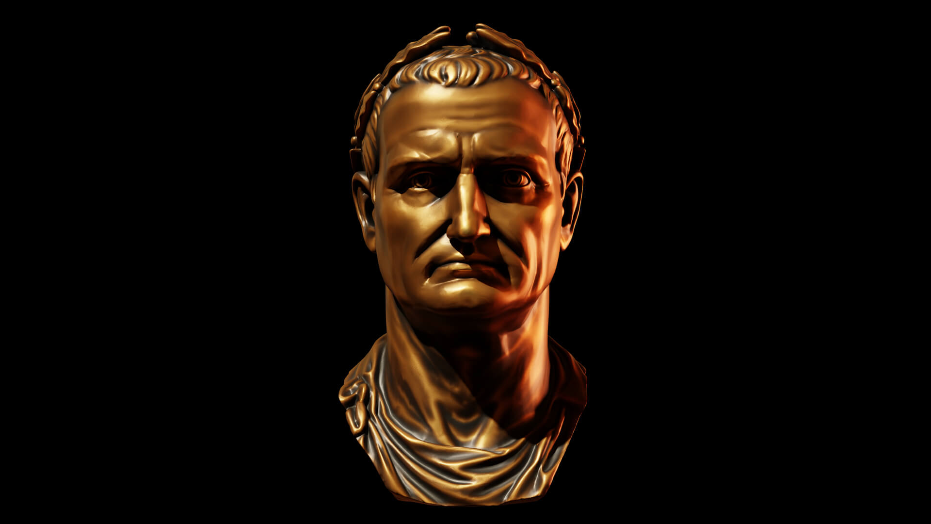 Galba Head Bronze 3D Model
