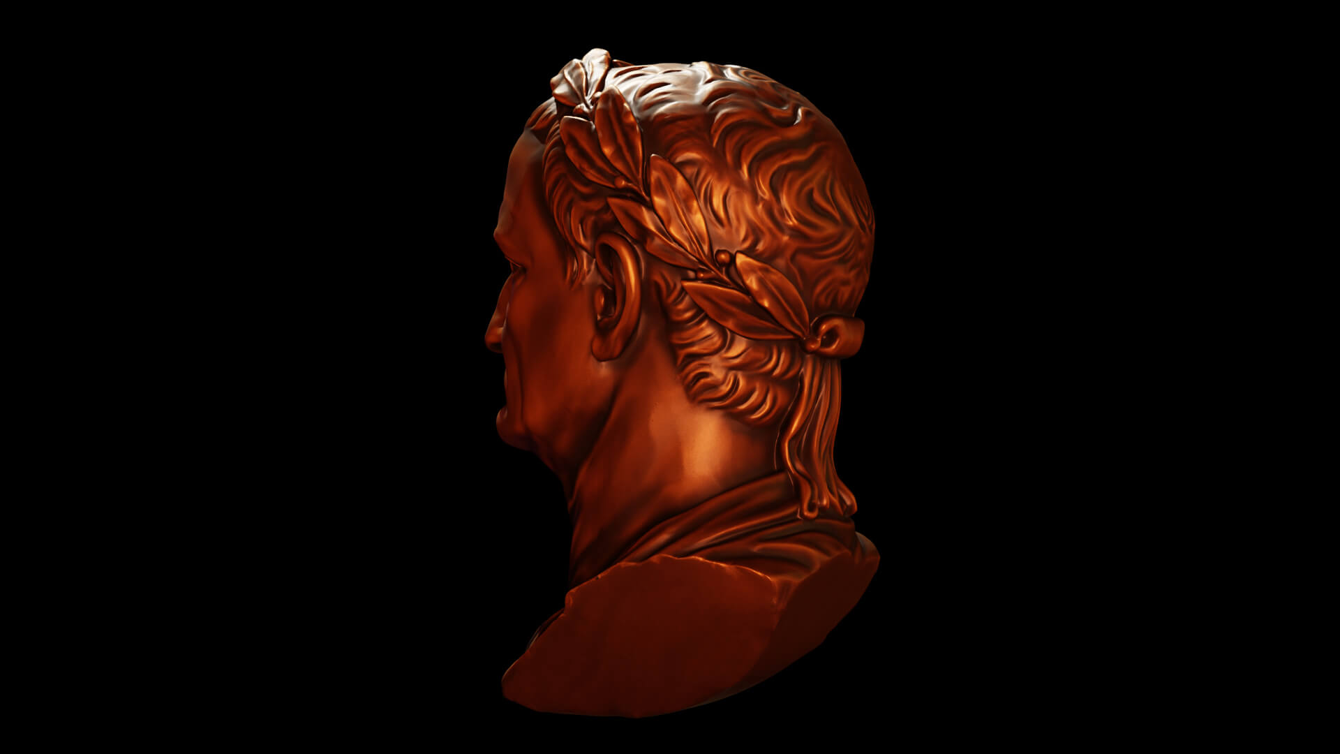 Galba Head Bronze 3D Model