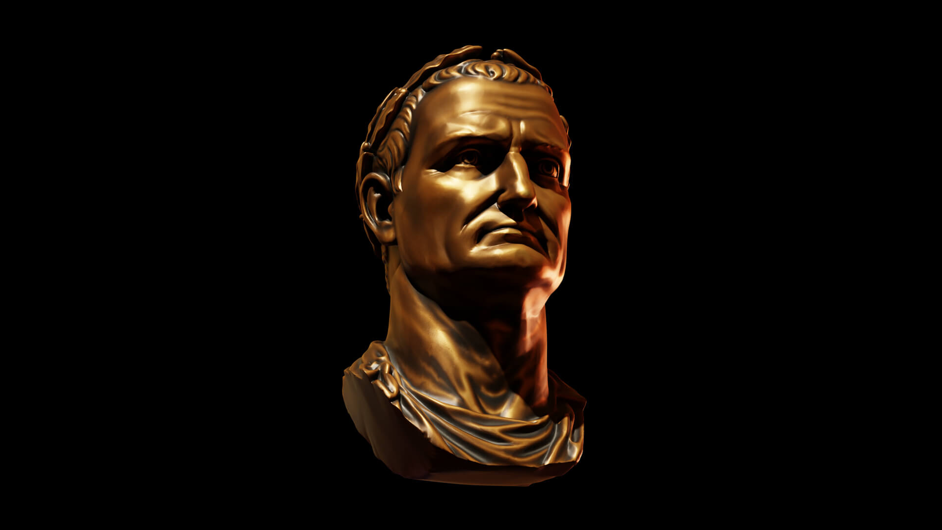 Galba Head Bronze 3D Model