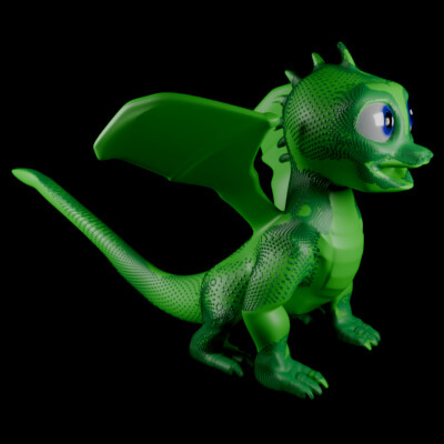 Snorbit: Cute Baby Dragon 3D Model