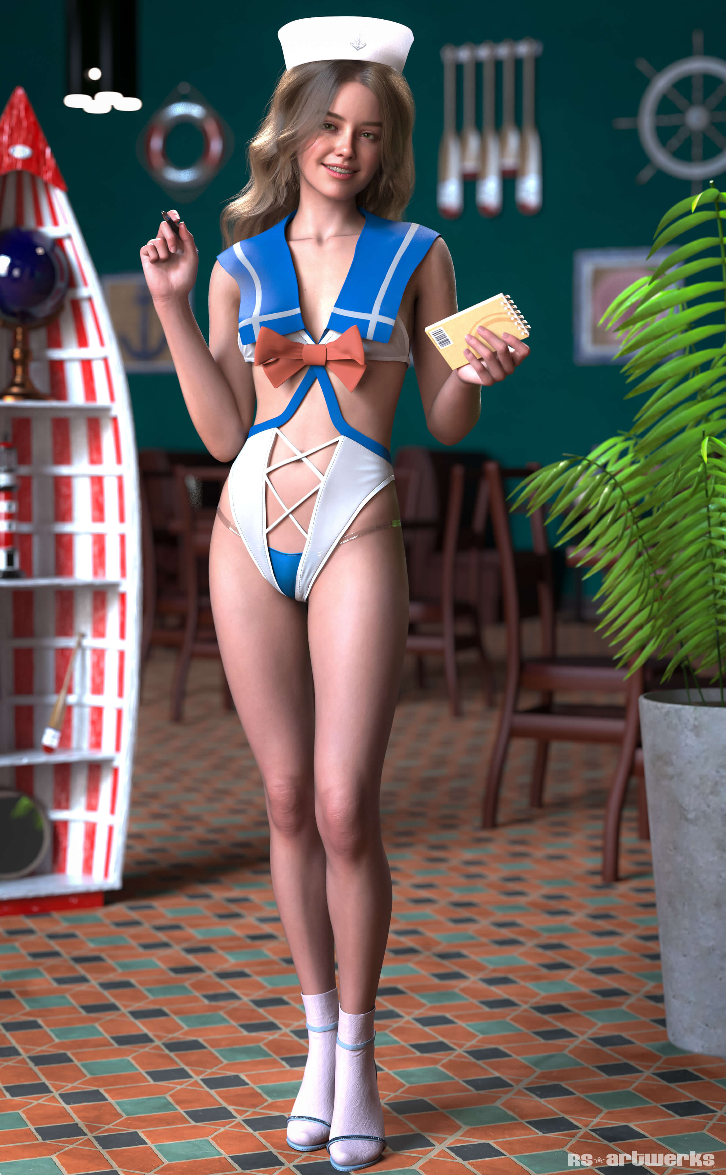 May I Take Your Order 3D Render, Digital Artwork by phantom11