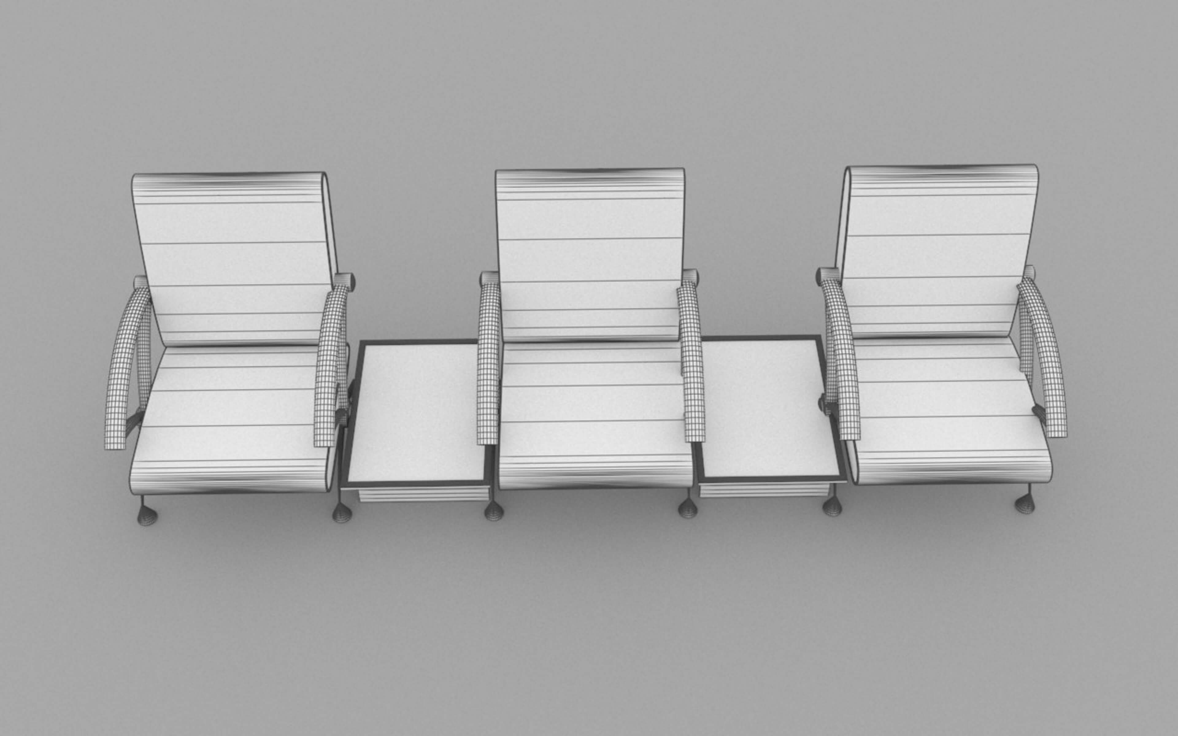Airport Seating 3D Model
