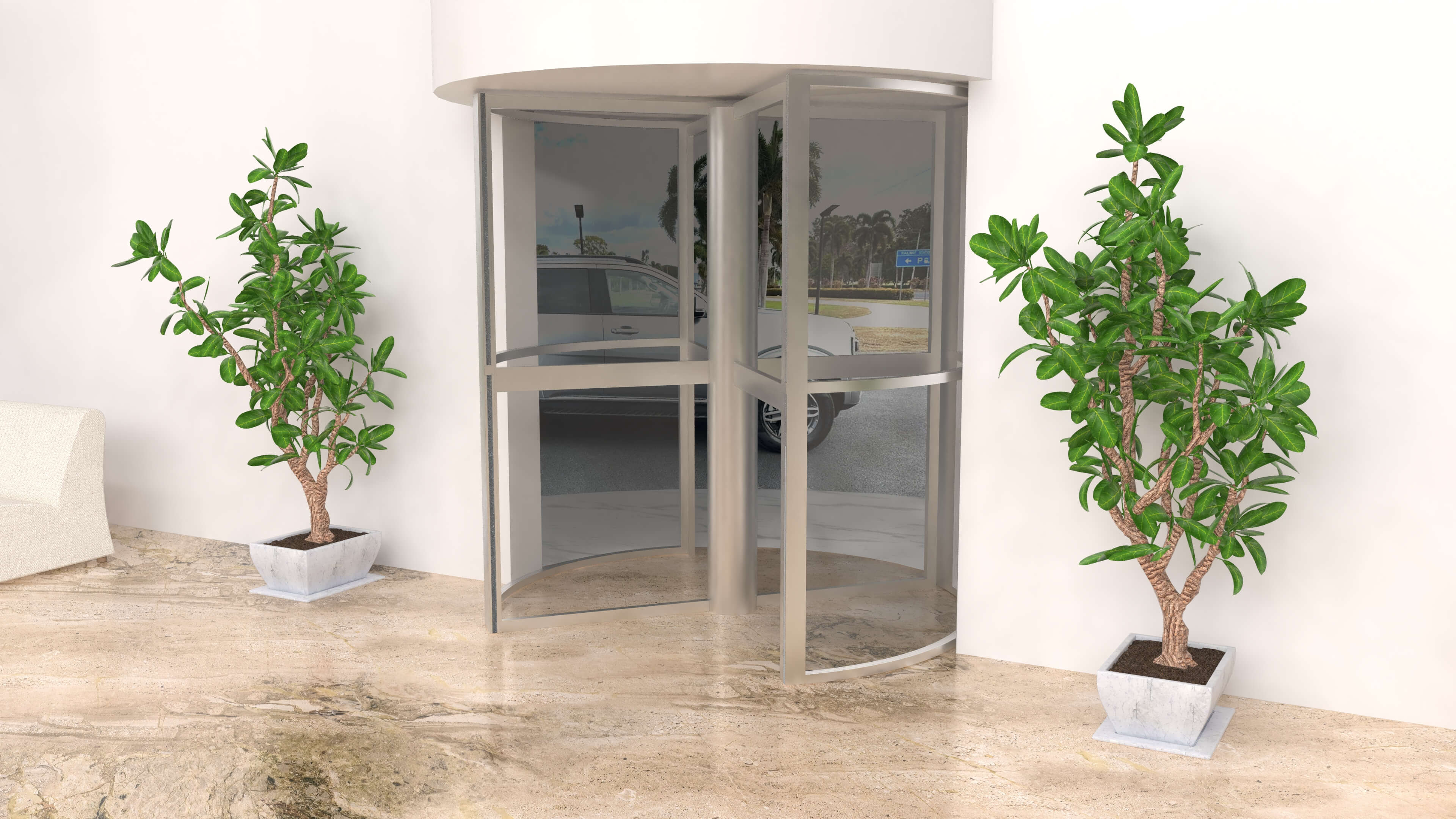 Hotel Lobby Scene 3D Model