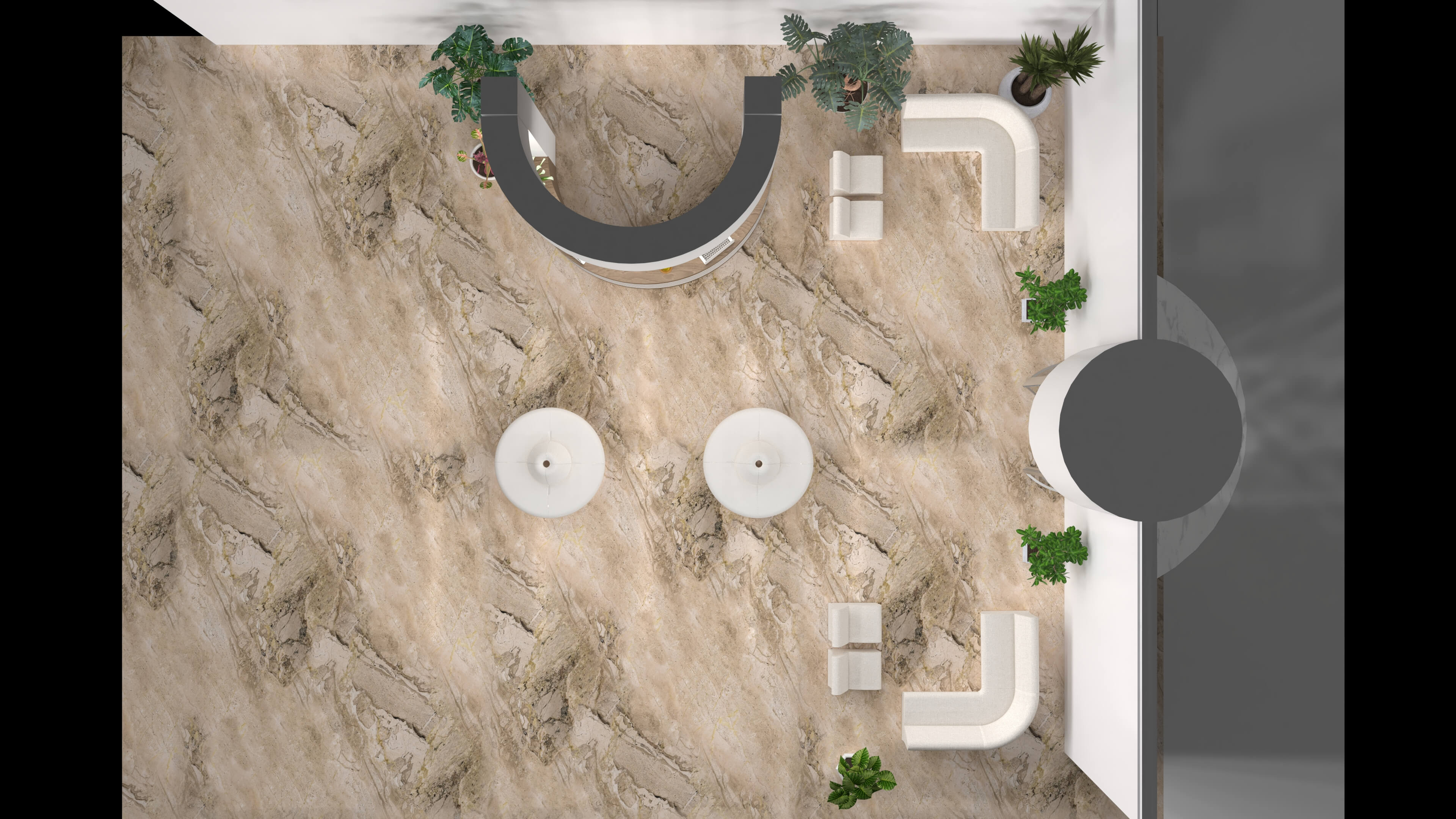 Hotel Lobby Scene 3D Model